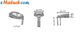 wymiary bazy maxi-cosi familyfix